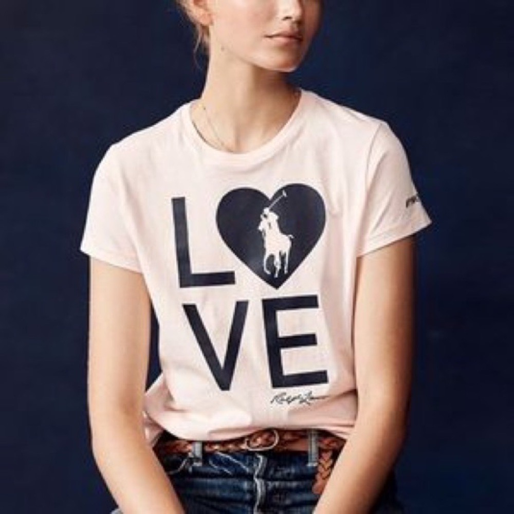 LOVE pink pony tee